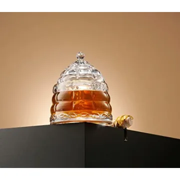 STUDIO SILVERSMITHS Crystal Honey Jar, Beehive Honey Dish