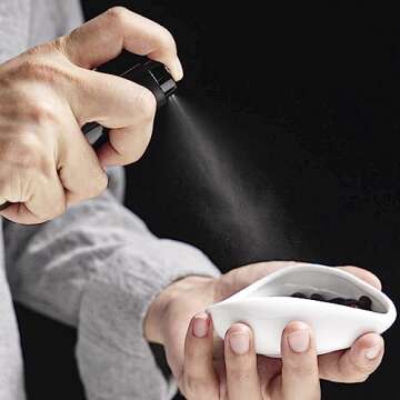 KNODOS Coffee Bean Dosing Cup and RDT Spray Bottle Gift Set Coffee Bar Accessories Ceramic Dosing Vessel Single Dose Measuring Tray Kit