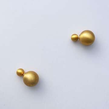 Stylish Douable Ball Stud Earrings for Women