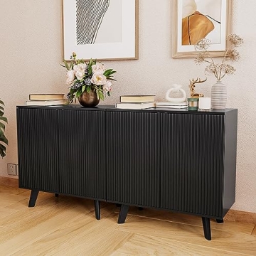 wirrytor Modern Sideboard Buffet Cabinet Console Table, Accent Storage Cabinet Credenza Buffer Cabin...