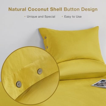 Jellymoni Pillowcases Soft Cotton Button Covers Set of 2 20x26