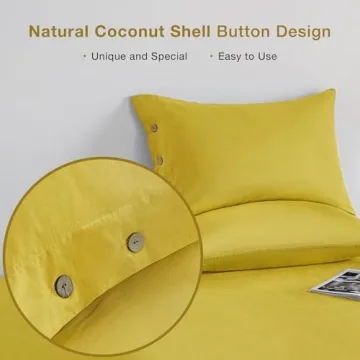 Jellymoni Pillowcases Soft Cotton Button Covers Set of 2 20x26