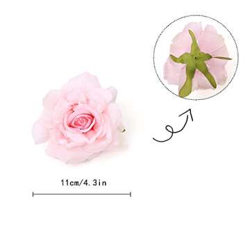 Pink Silk Rose Heads for Wedding Decorations and More