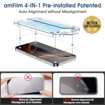 amFilm Screen & Lens Protector for iPhone 16 Pro Max