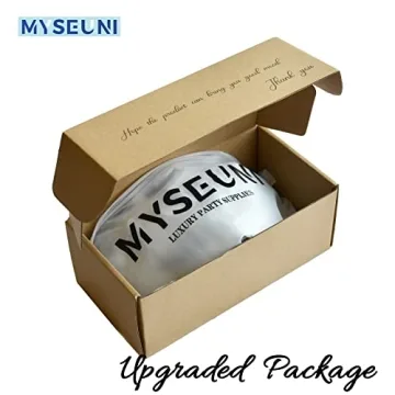 MYSEUNI Masquerade Masks Couples Elegant Rhinestones