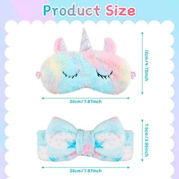 Yinder 12 Packs Sleep Eye Mask for Girls Sleepover, Unicorn Eye Mask Rainbow Animal Kids Sleep Cover...