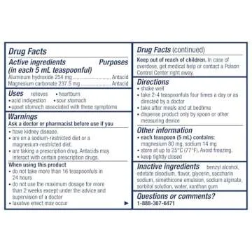 Gaviscon Extra Strength Liquid Antacid for Heartburn Relief