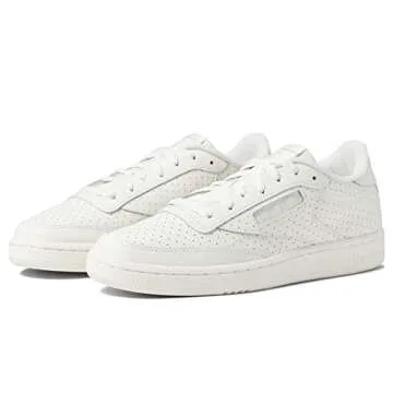 Reebok Women's Club C 85 Walking Shoe, Chalk/Chalk/Alabaster, 9