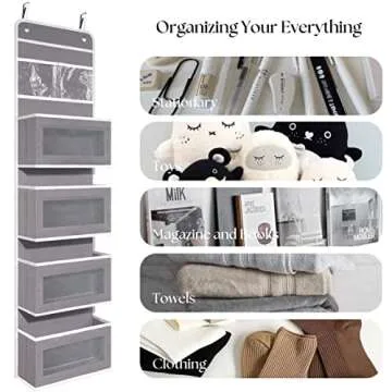 Over Door Organizer with 4 Pockets for Easy Storage