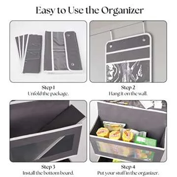Over Door Organizer with 4 Pockets for Easy Storage