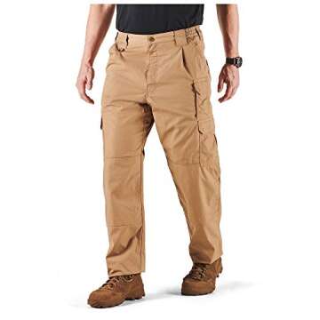 5.11 Tactical Men's Taclite Pro Lightweight Performance Pants, Cargo Pockets, Action Waistband, Coyote, 34W x 32L, Style 74273