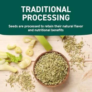 Fennel Seeds (397g/14oz) Tested for Quality | Gluten-Free & Raw Fennel Seed | Perfect for Cooking, Teas, Smoothies & Lattes | Bulk Whole Seeds in Resealable Zip Lock Pouch