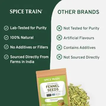 Fennel Seeds (397g/14oz) Tested for Quality | Gluten-Free & Raw Fennel Seed | Perfect for Cooking, Teas, Smoothies & Lattes | Bulk Whole Seeds in Resealable Zip Lock Pouch
