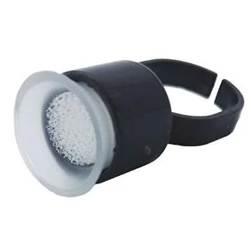 CHOOSE-IT 50pcs Microblading Supplies Pigment Glue Ink Caps With Sponge Ink Cups Caps Permanent Makeup Tattoo Ink Eyelash Extensions Holder