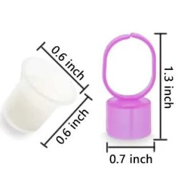 CHOOSE-IT 50pcs Microblading Supplies Pigment Glue Ink Caps With Sponge Ink Cups Caps Permanent Makeup Tattoo Ink Eyelash Extensions Holder