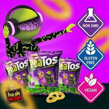 PeaTos Crunchy Onion Rings - Guilt-free Snack Treats