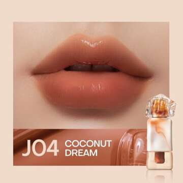 Mistine Makeup Lip Gloss Lip Plumber Non-sticky Tinted Lip Gloss Infused with 1% Peptide Moisturizin...