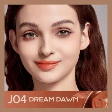 Mistine Makeup Lip Gloss Lip Plumber Non-sticky Tinted Lip Gloss Infused with 1% Peptide Moisturizing Shiny Finish Lip Tint Hydrating Lifter Gloss Lightweight Feeling Lip Oil J04 Dream Dawn 0.1 fl oz