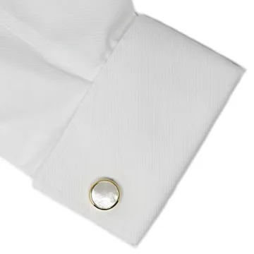 Elegant MENDEPOT Mother Of Pearl Cufflinks for Men