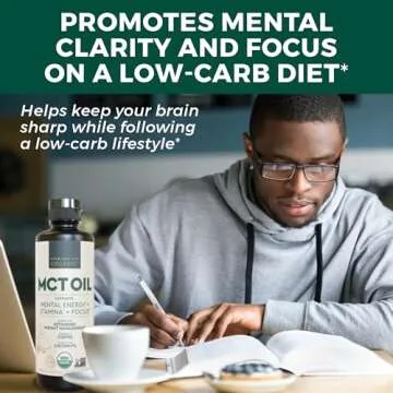 Viva Naturals Organic MCT Oil 16 fl oz - Best MCT Oil Organic for Coffee, MCT Coconut Oil Supports Energy & Mental Clarity, USDA Organic, Non-GMO, Paleo & Keto Certified, MCT Wellness