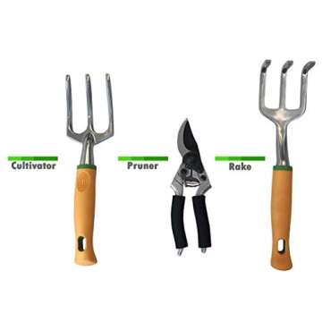 Garden Tool Set | Garden Tools Organizer Tote | Gardening Gloves Included Great Garden Tools for Wom...