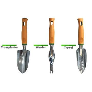 Garden Tool Set | Garden Tools Organizer Tote | Gardening Gloves Included Great Garden Tools for Woman and Men | 9 Piece Garden Accessories Tool Organizer Kit | Gardening Gifts | Gardeners Supply