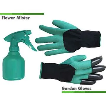 Garden Tool Set | Garden Tools Organizer Tote | Gardening Gloves Included Great Garden Tools for Woman and Men | 9 Piece Garden Accessories Tool Organizer Kit | Gardening Gifts | Gardeners Supply