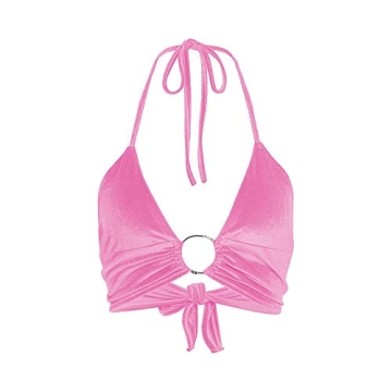 Chic Women Halter Backless Crop Top - Comfortable & Stylish