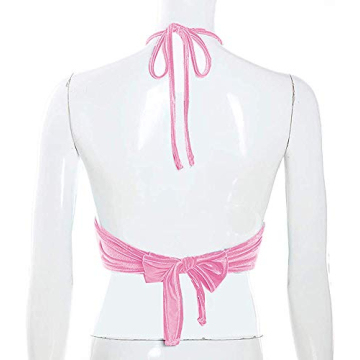 Chic Women Halter Backless Crop Top - Comfortable & Stylish