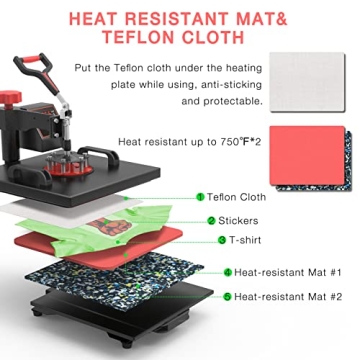 OIIEE 5-in-1 Heat Press - Versatile Heat Transfer Machine