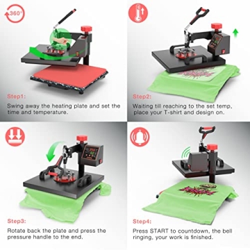 OIIEE 5-in-1 Heat Press - Versatile Heat Transfer Machine