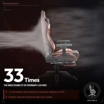 Dowinx Gaming Chair High Back Computer Chair with Footrest, Breathable Quilted PU Leather Gamer Chair with Customized 4D Armrests, Ergonomic Game Chair with Massage(Brown)