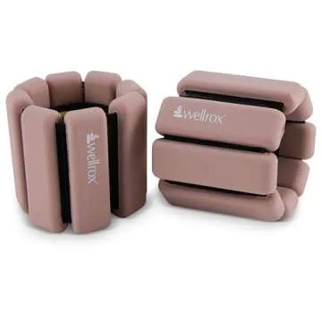 Wellrox Weighted Bangles – Adjustable Ankle and Wrist Weights for Women & Men – Set of 2 Ankle Weights for Versatile Use on Legs, Arms, and Wrists (1lb Each)