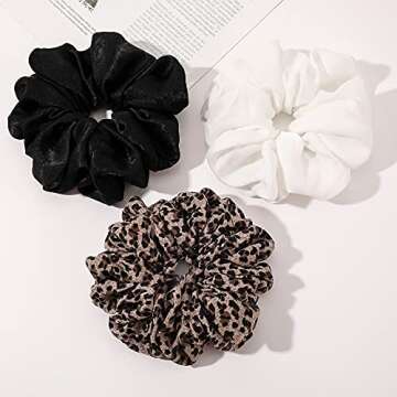 Scrunchies Hair Ties for Women Big Silk Satin Scrunchie Large Oversized Ligas Para el Cabello De Muj...