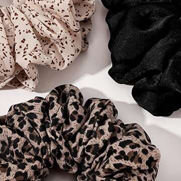 Large Silk Satin Scrunchies for Women - Elegant Hair Ties