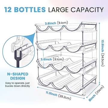 SPOSPO Water Bottle Organizer Premium Storage Solution