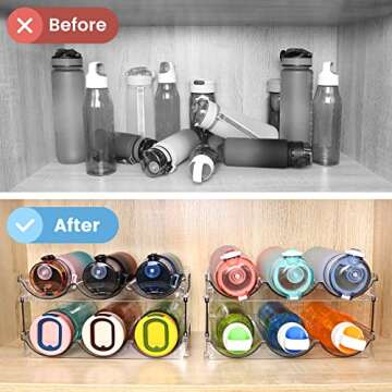 SPOSPO Water Bottle Organizer Premium Storage Solution
