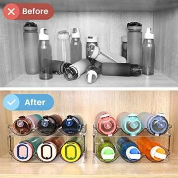 SPOSPO Water Bottle Organizer Premium Storage Solution