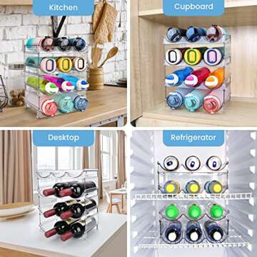 SPOSPO Water Bottle Organizer Premium Storage Solution