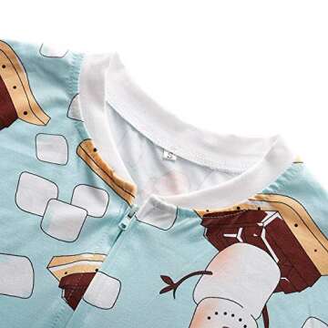 AI'MOURI One Piece Onsie Sleepwear for Women,Sexy Printed Christmas Pajamas Loungewear Jumpsuit Rompers Clubwear (Light Blue, S)