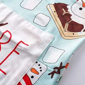 AI'MOURI One Piece Onsie Sleepwear for Women,Sexy Printed Christmas Pajamas Loungewear Jumpsuit Rompers Clubwear (Light Blue, S)