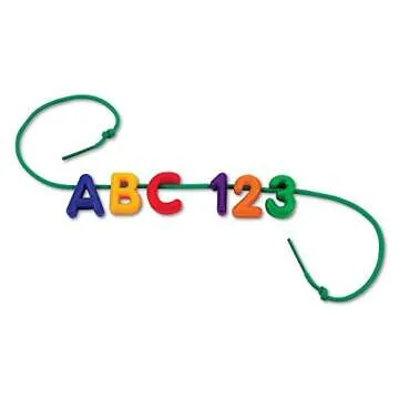 Learning Resources Uppercase Lacing Alphabet - 275 Pieces, Ages 3+, Preschool Learning Must Haves, Teacher and Home School Supplies, Alphabet String Letter for Kids, Back to School Supplies