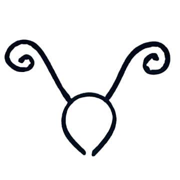 Yilistore Butterfly Antenna Headband, Ladybug Antenna Headband, Costume Hair Band for Halloween Parties (Black B)