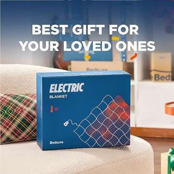Bedsure Heated Blanket Electric Throw - Thick Striped Flannel Electric Blanket, Heating with 4 Time Settings, 6 Heat Settings, and 3-Hour Timer Auto Shut Off, Gift for Grandma (50x60 inches, Grey)