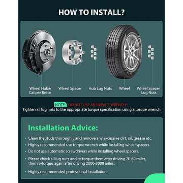 SCITOO 1" 6x5.5 Wheel Spacers for Silverado | Enhanced Stability