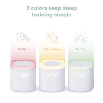 Frida Baby 3-in-1 Alarm Clock + Sound Machine + Nightlight | Wake Up Light Sunrise Alarm Clock, White Noise Soother, Sleep Trainer, Nursery + Toddler + Kids Bedroom (Bluetooth)