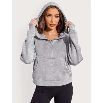 Trendy Plus Size Zipper Hoodie for Women - Comfort Meets Style