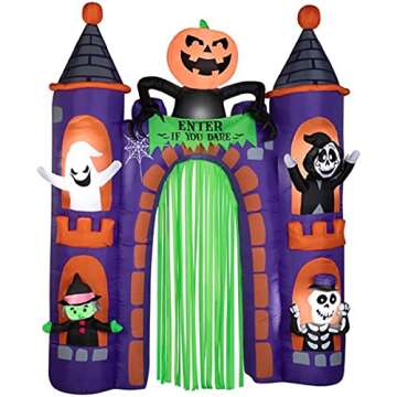 Monster Archway Halloween Inflatable by Gemmy, Multi