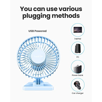 Gaiatop USB Desk Fan - Lightweight and Quiet Cooling Solution
