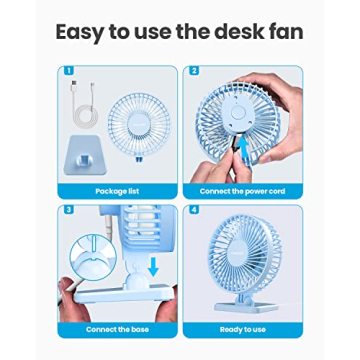 Gaiatop USB Desk Fan - Lightweight and Quiet Cooling Solution